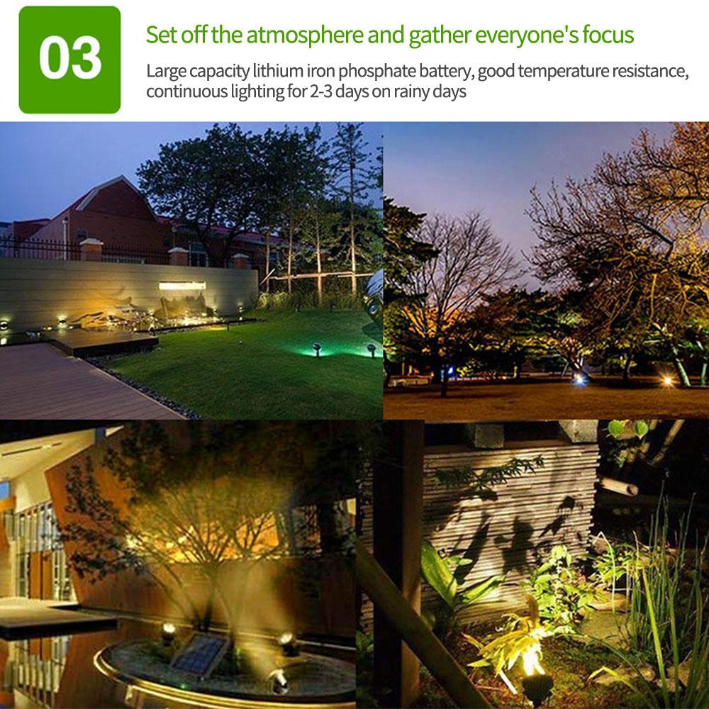 okwish 5 pcs Waterproof LED Garden Solar Pathway Lights RGB ground plug Landscaping lawn light