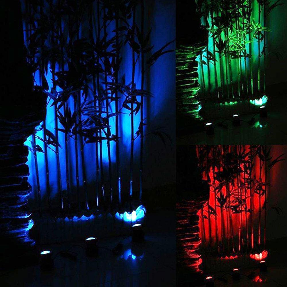 okwish 5 pcs Waterproof LED Garden Solar Pathway Lights RGB ground plug Landscaping lawn light