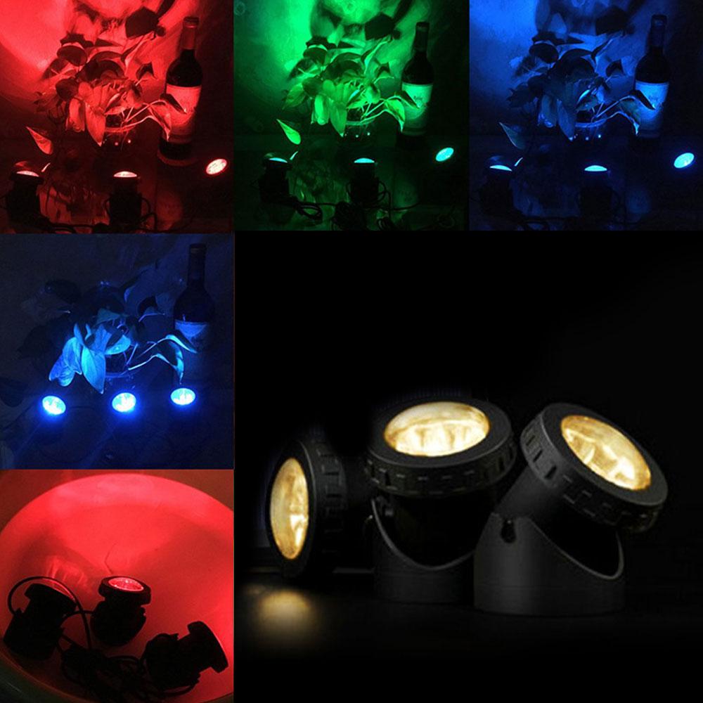 okwish 5 pcs Waterproof LED Garden Solar Pathway Lights RGB ground plug Landscaping lawn light