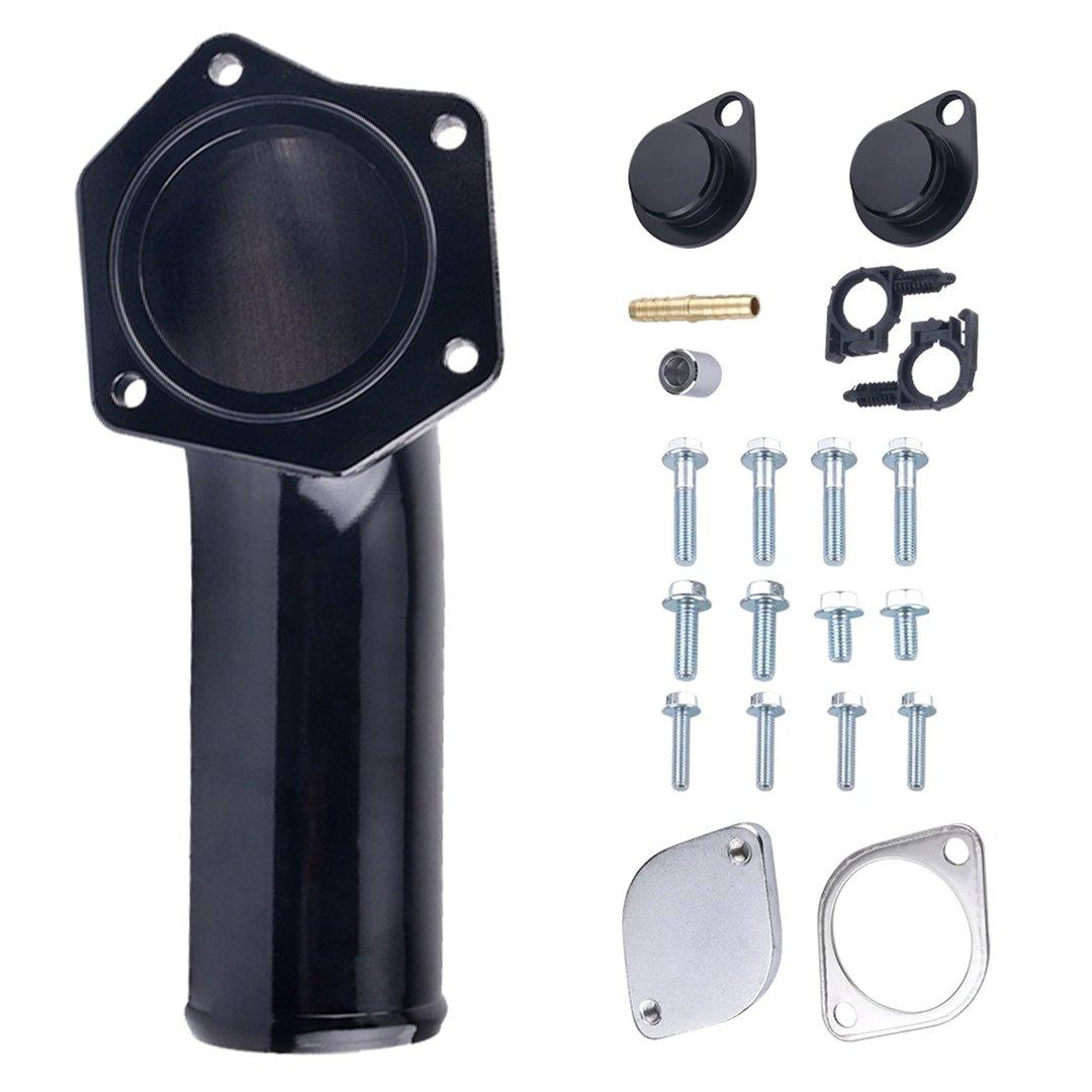 2008-2010 6.4L Ford Powerstroke EGR Delete Kits with Intake Elbow Black