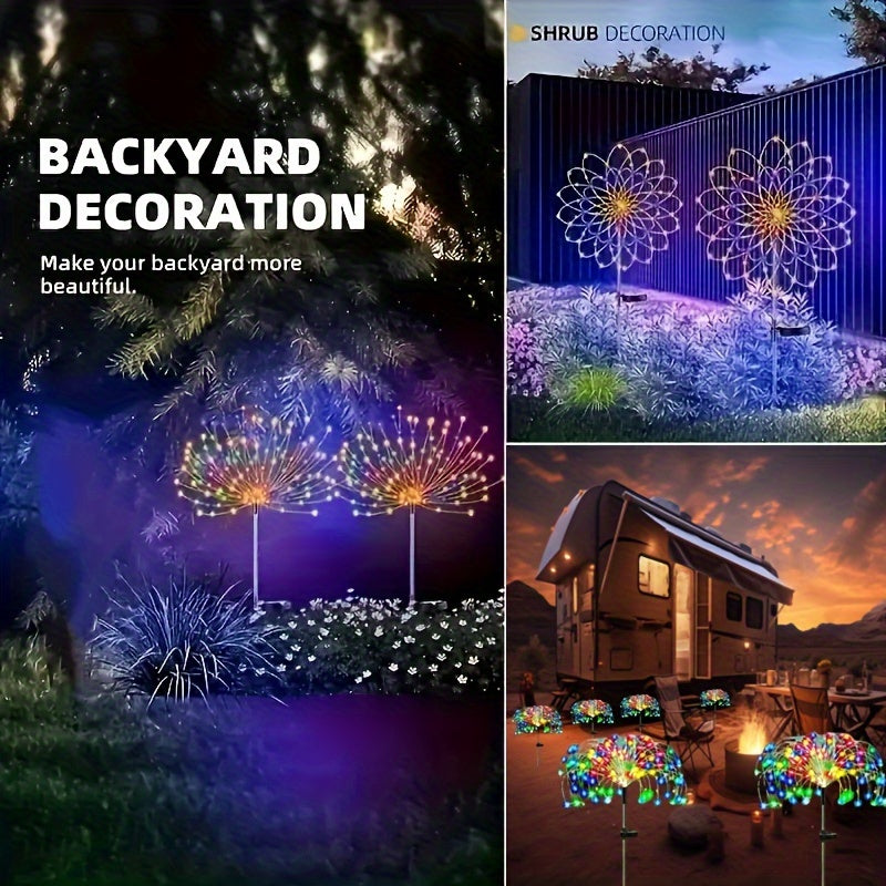 1 Pack 8 Modes LED RV Camping Outdoor Picnic Party LED Decoration RV Exterior Lighting Party Lighting