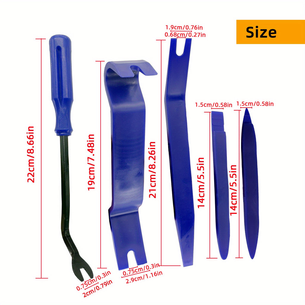 Universal Car Interior Removal Tool Kit,  Pry Tool Kit For Removing Door Cleats And Audio Dashboard