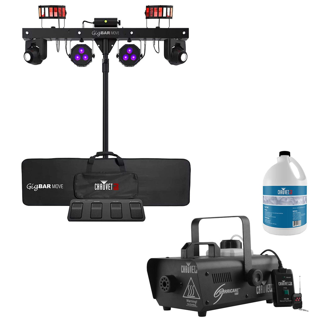 CHAUVET DJ Gig Bar Move 5-in-1 LED Lighting System with 2 Moving Heads, Black