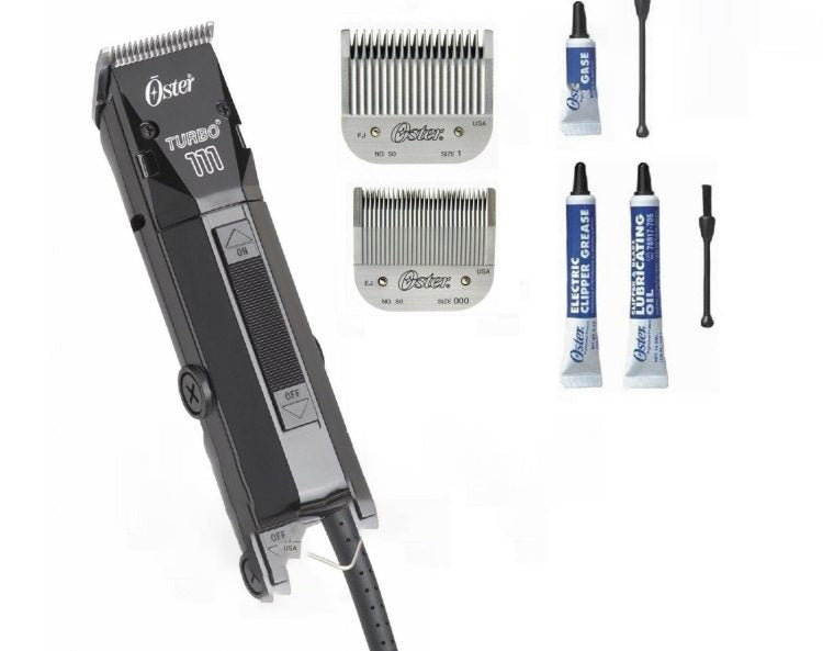 Oster PRO TURBO 111 CLIPPER SET #1 & #000 BLADE Heavy-Duty Hair Stylist Barber