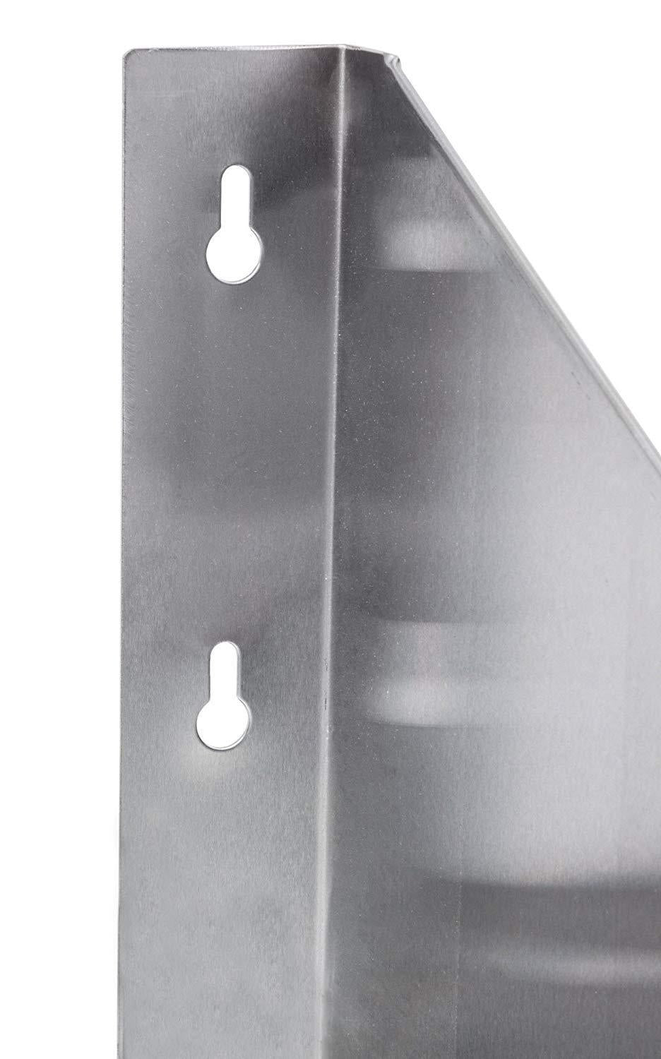 24" Length x 24" Width |  Steel Microwave Shelf | Metal Appliance Shelving | Heavy Duty | Commercial Grade | Wall Mount | NSF Certified | Silver