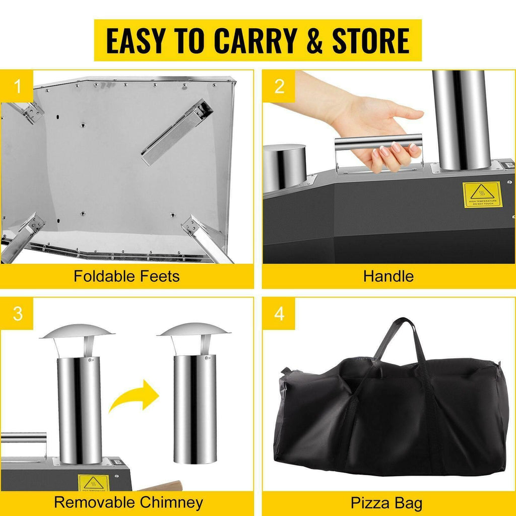 Portable  Steel Multifunctional Oven with Complete Accessories