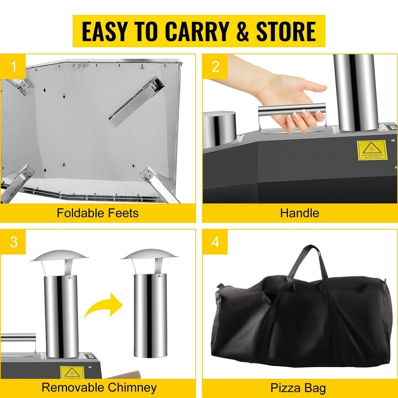 Portable  Steel Multifunctional Oven with Complete Accessories