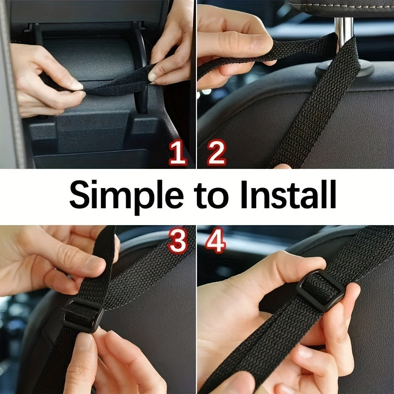 LarCapacity Car Seat Mesh Bag, Dog Bag Between Handbag Purse Clip Bag Organizer StoraPet Net Back Seat
