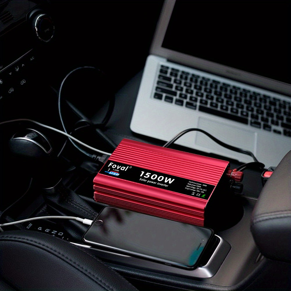 Car Vehicle Power Inverter 500W/1500W DC 12V To AC 110V 120V Converter 1 USB