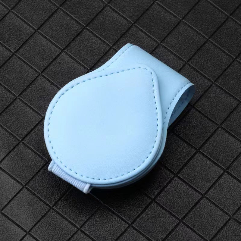 Faux Leather Visor Glasses Clamp Car Accessories