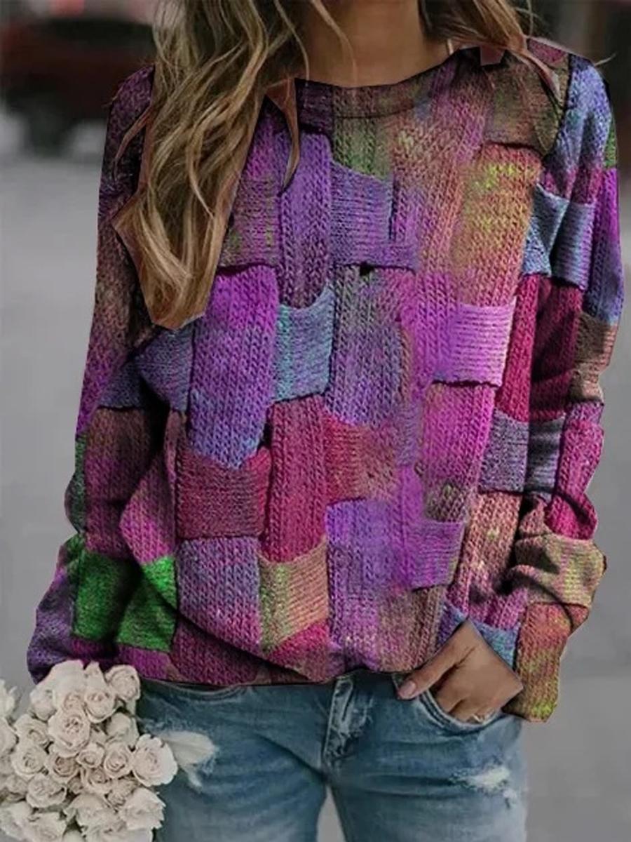 Casual Printed Long-Sleeved T-Shirt