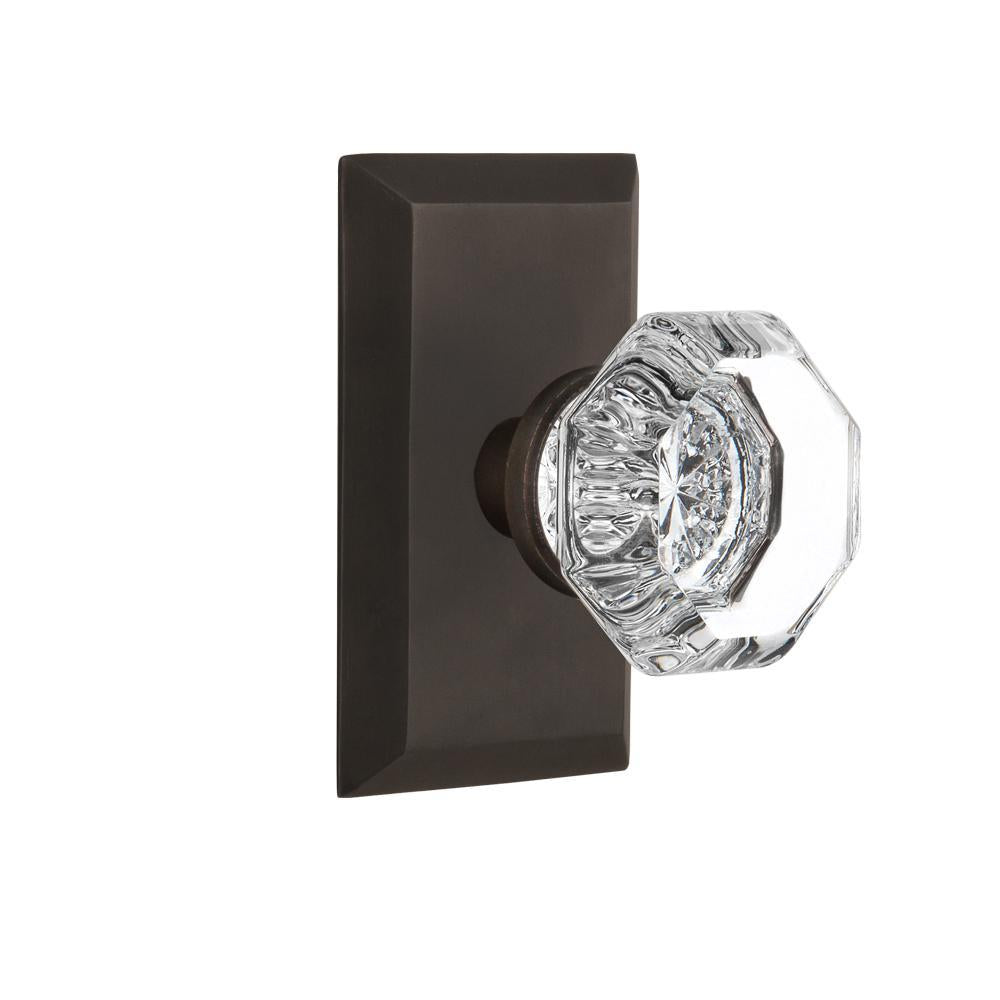 Studio Plate 2-3/4 in. Backset Oil-Rubbed Bronze PassaHall/Closet Waldorf Door Knob