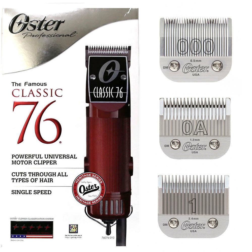 Oster Classic 76 Hair Clipper With #000 0a & 1 Blades