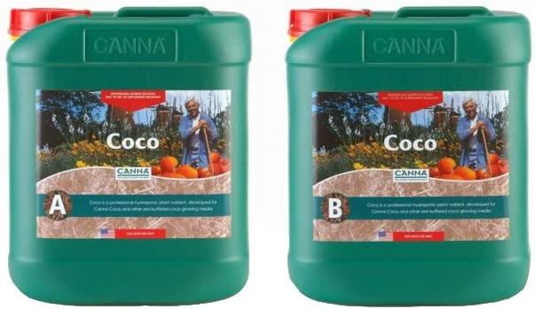 CANNA CA1280 5 L Coco Part A & B-Veg & Bloom Nutrient-Developed for Run to Waste Growth, Green