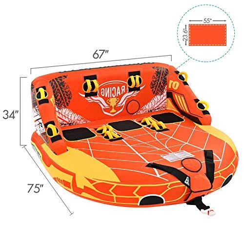 Leader Accessories 3-Person Towable Tube, Front &amp;
