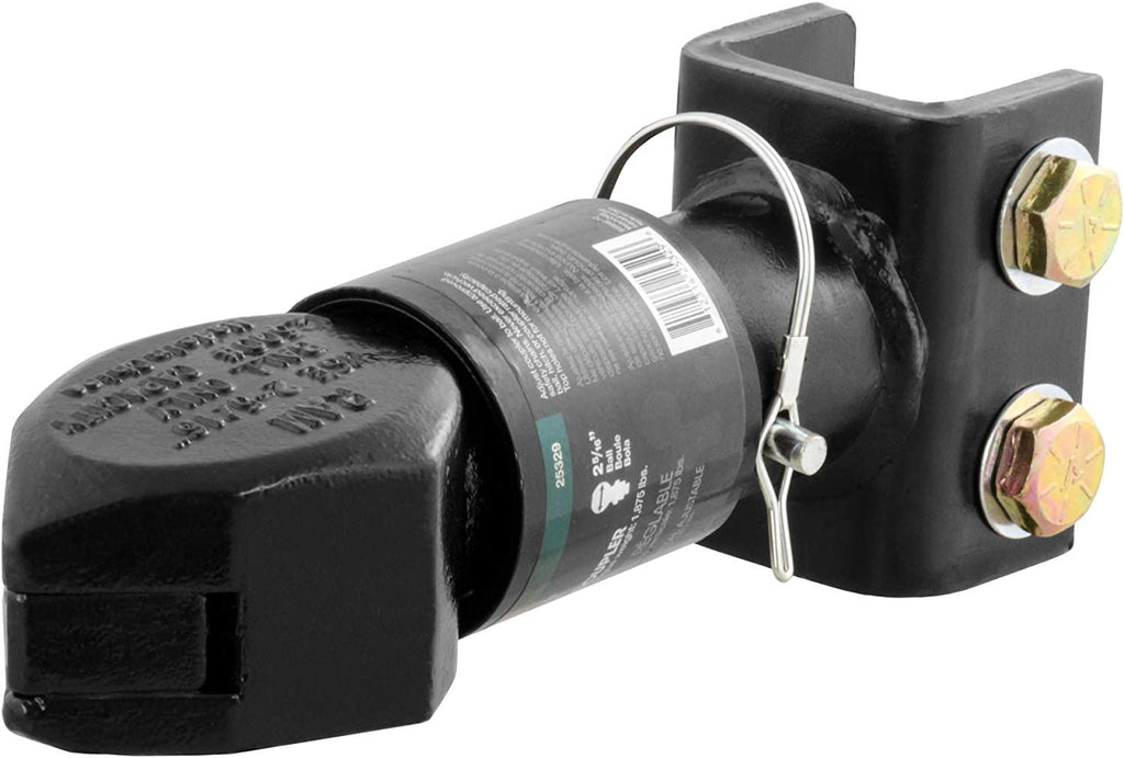 CURT 25329 Channel-Mount Adjustable Trailer Coupler, 2-5/16-Inch Hitch Ball, 12,500 lbs
