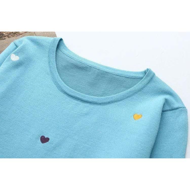 crochet heart sweater