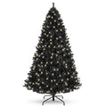6ft Pre-Lit Artificial Black Christmas Tree Holiday Decoration w/ 947 Branch Tips, 350 Lights