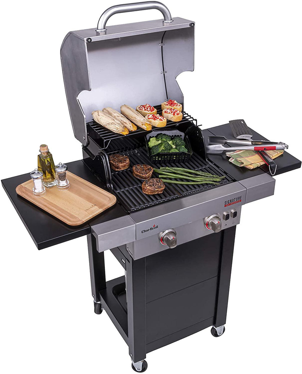 463632320 Signature Tru-Infrared 2-Burner Cart Style Gas Grill, Stain