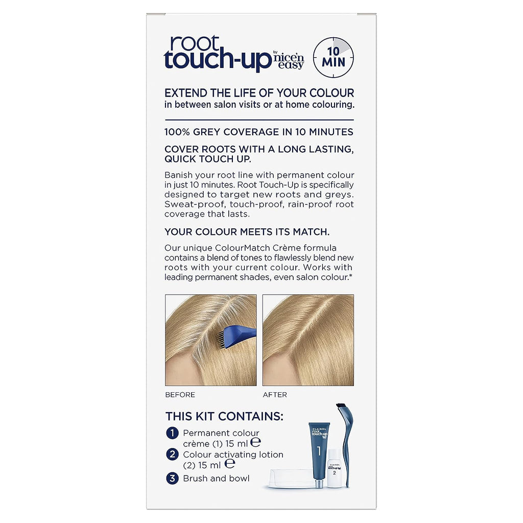 Clairol Root Touch-Up by Nice'n Easy Permanent Hair Dye, 10 Extra Light Blonde Hair Color, Pack of 1