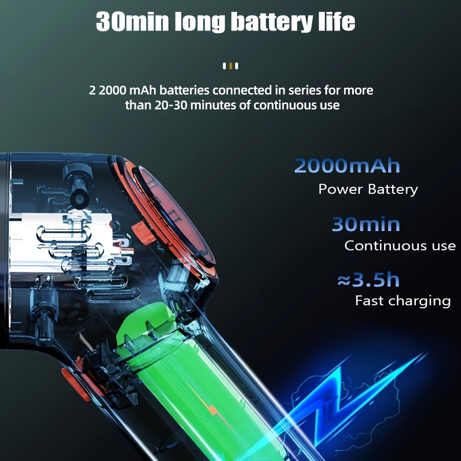 Wireless Car Vacuum Cleaner Handheld Electric Cleaning Tool Strong Suction For Home &amp; Car Use Mini Portable Car Vacuum Cleaner Pet Hair Cleaner