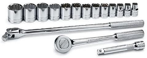 SK 4116 16 Piece 1/2-Inch Drive 12 Point 7/16-Inch to 1-1/4-Inch Socket Set