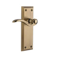 Fifth Avenue Plate 2-3/4 in. Backset  Brass Privacy Bed/Bath with Bellagio Door Lever