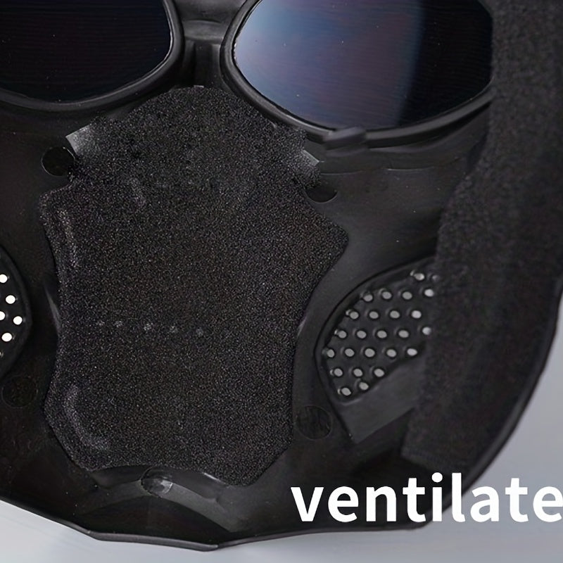 Skull Mask, Tactical Full Face Protection Outdoor Cycling Windproof Goggles, Sports &amp; Outdoor Supplies Cross-country Motorcycle Goggles Sports Riding