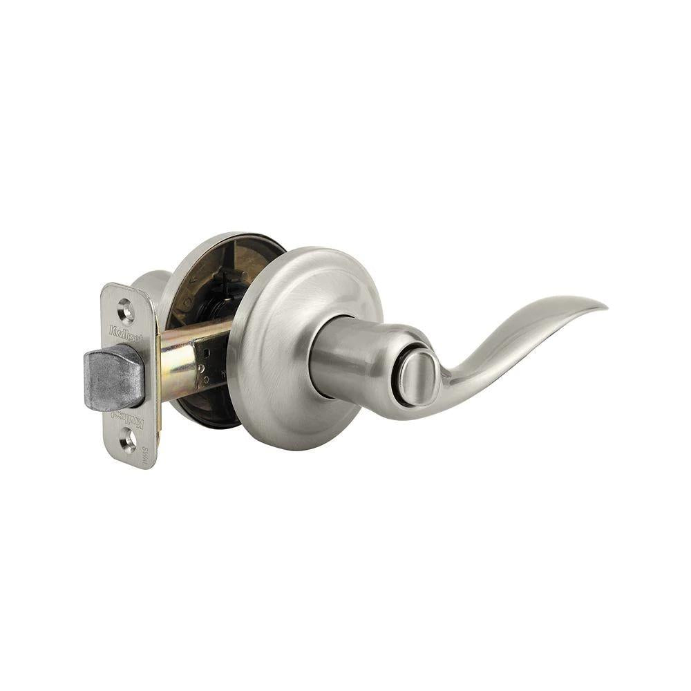 Tustin Satin Nickel Privacy Bed/Bath Door Lever Featuring Microban Antimicrobial Technology