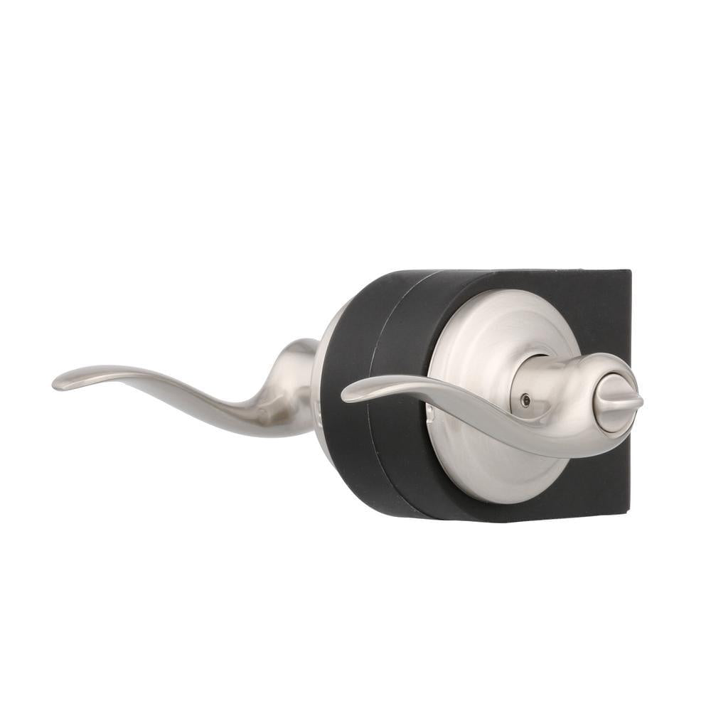 Tustin Satin Nickel Privacy Bed/Bath Door Lever Featuring Microban Antimicrobial Technology