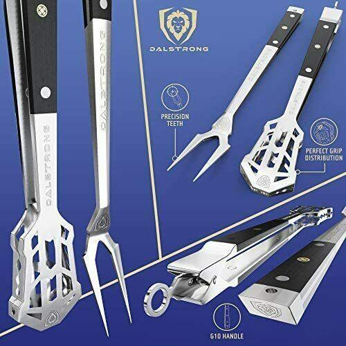 4-Piece Professional BBQ Pit Grill Set - Premium High-Carbon ...
