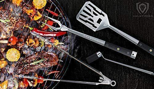 4-Piece Professional BBQ Pit Grill Set - Premium High-Carbon ...