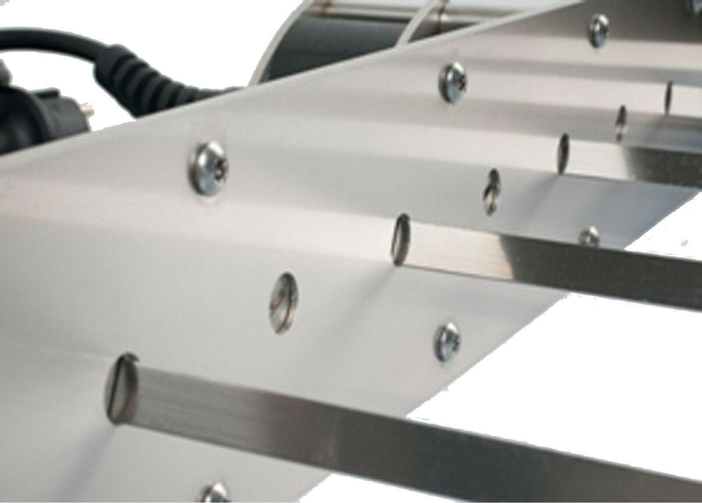 10 Skewer Rotisserie Rack Grill Automatic Rotating Motor Operated BBQ Set
