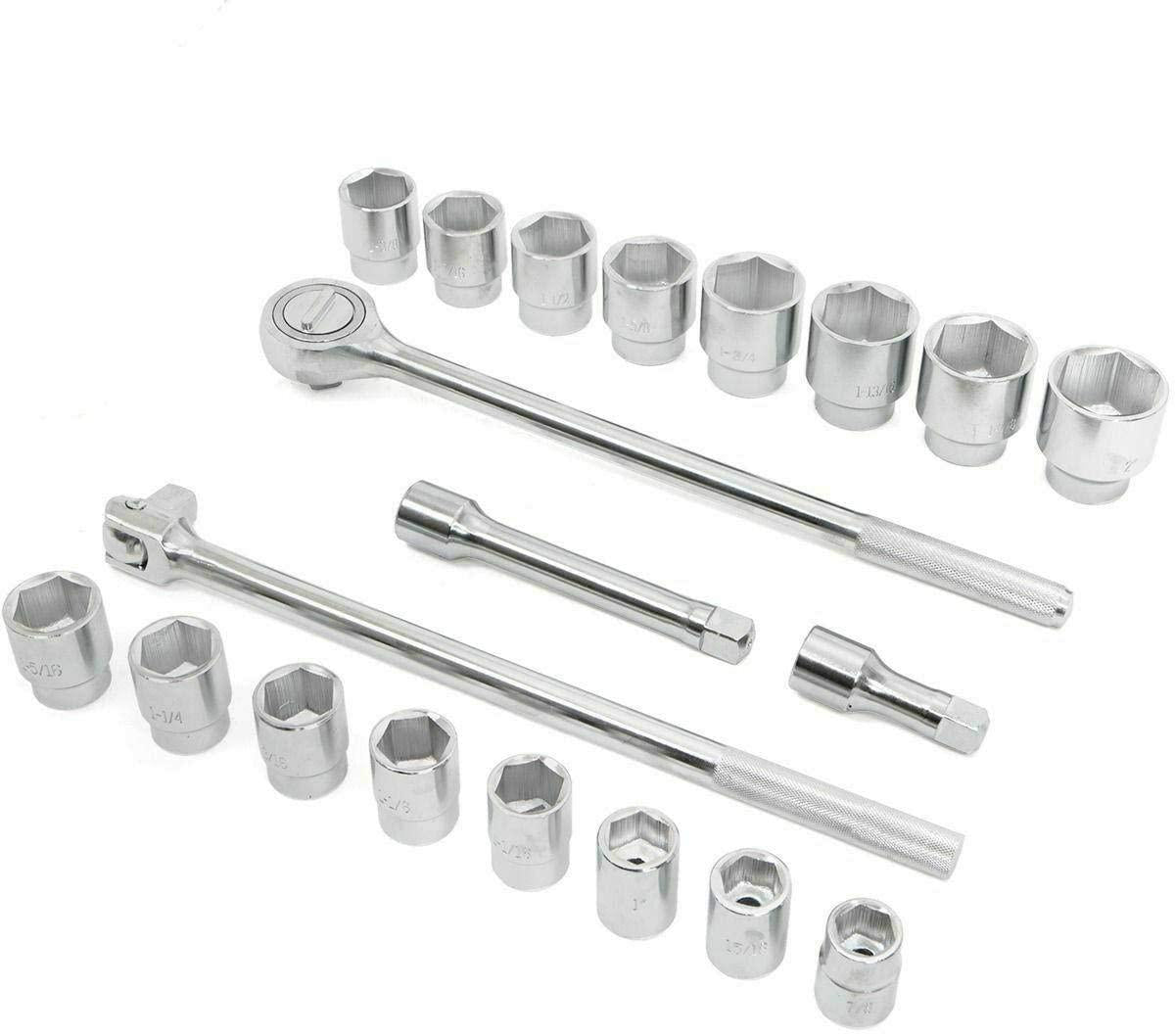 21 Pc 3/4" Drive Socket Wrench Set Standard Tools Truck Repair Sockets Auto-Tool set-Wrench set-Tool kit-Socket sets-Tools for mechanics-Socket set-Impact socket set-Hand tools-Mechanic tools