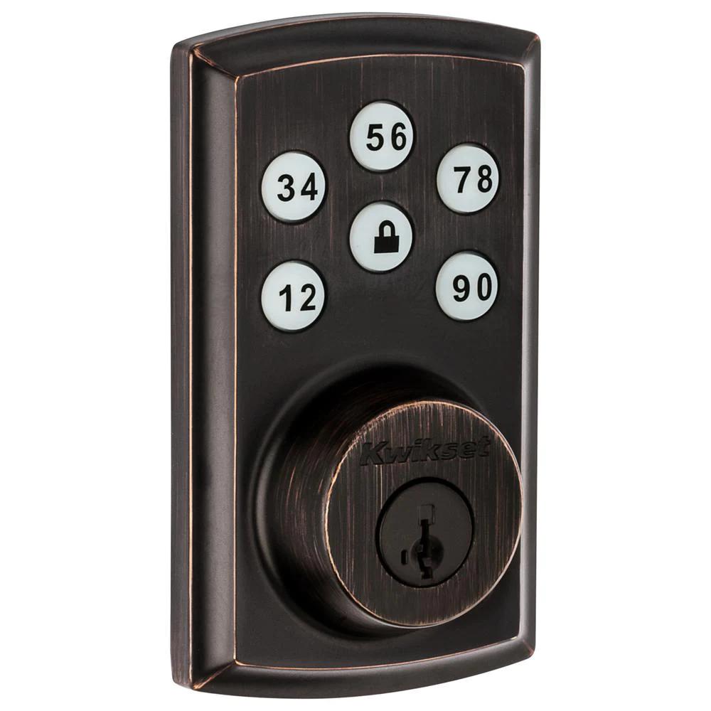 Z-Wave SmartCode 888 Venetian Bronze Single Cylinder Electronic Deadbolt Featuring SmartKey Security