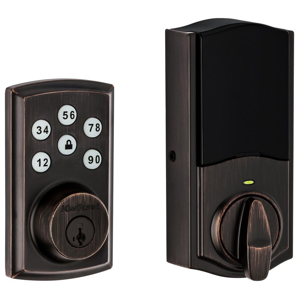 Z-Wave SmartCode 888 Venetian Bronze Single Cylinder Electronic Deadbolt Featuring SmartKey Security
