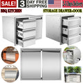 OUTDOOR KITCHEN / BBQ ISLAND  STEEL DOUBLE ACCESS DOOR + Drawer