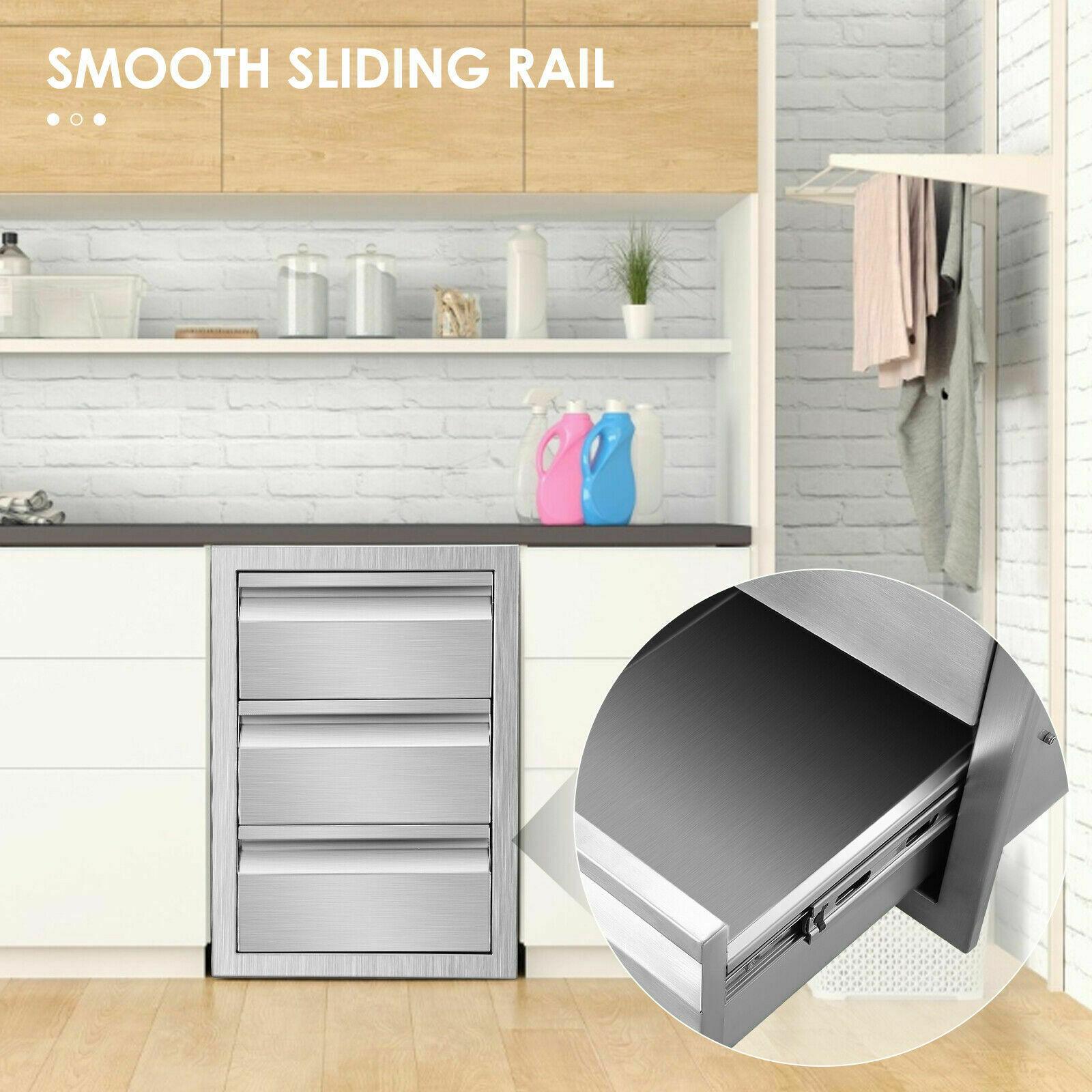 OUTDOOR KITCHEN / BBQ ISLAND  STEEL DOUBLE ACCESS DOOR + Drawer