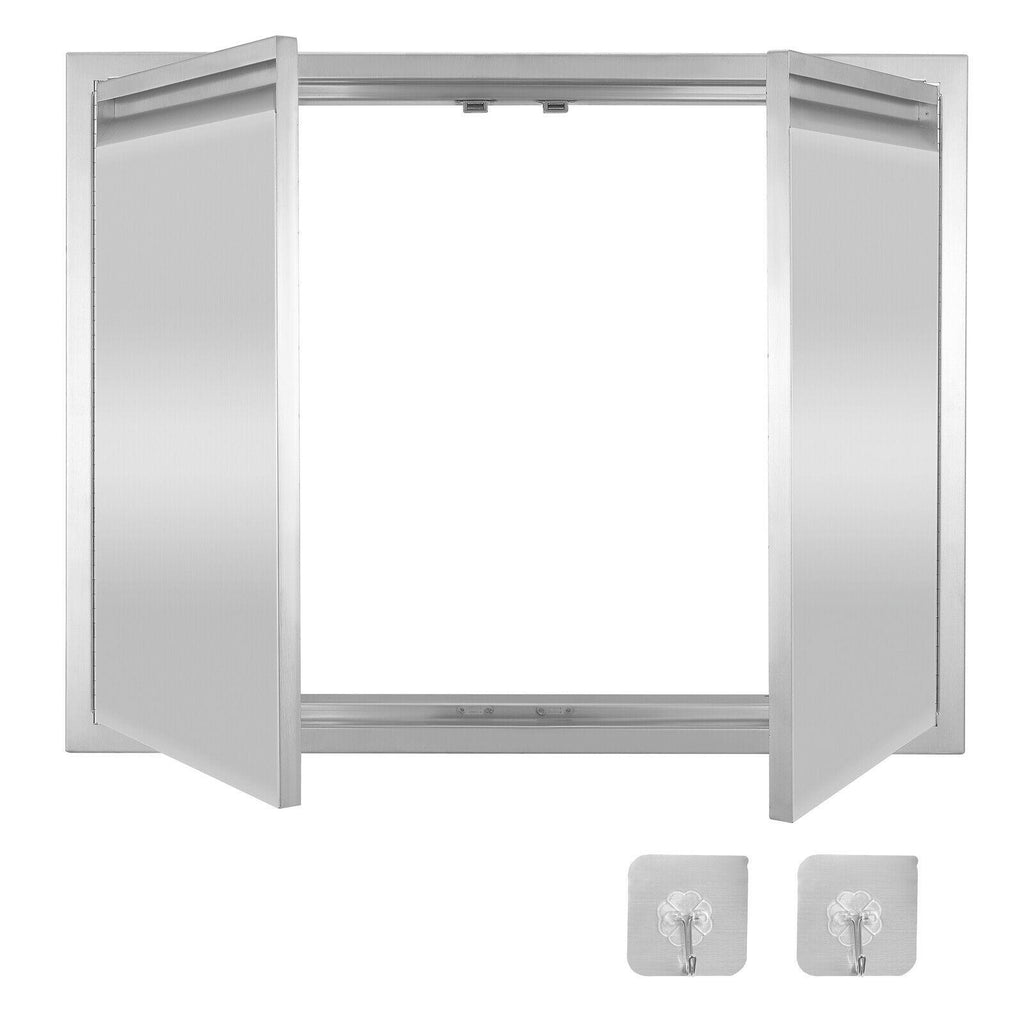 OUTDOOR KITCHEN / BBQ ISLAND  STEEL DOUBLE ACCESS DOOR + Drawer