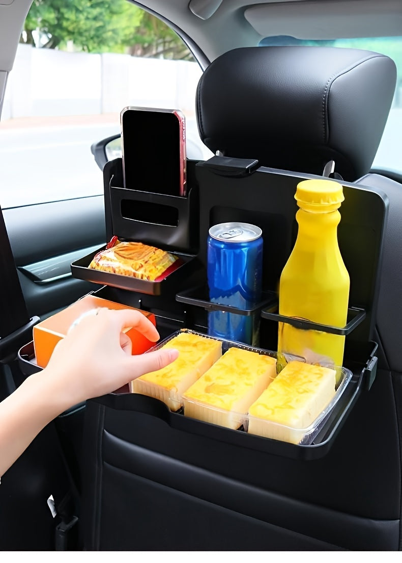 Upgrade Your Car's Interior with this Multifunctional Tray Desk - Perfect for Eating, Drinking, and Storing!
