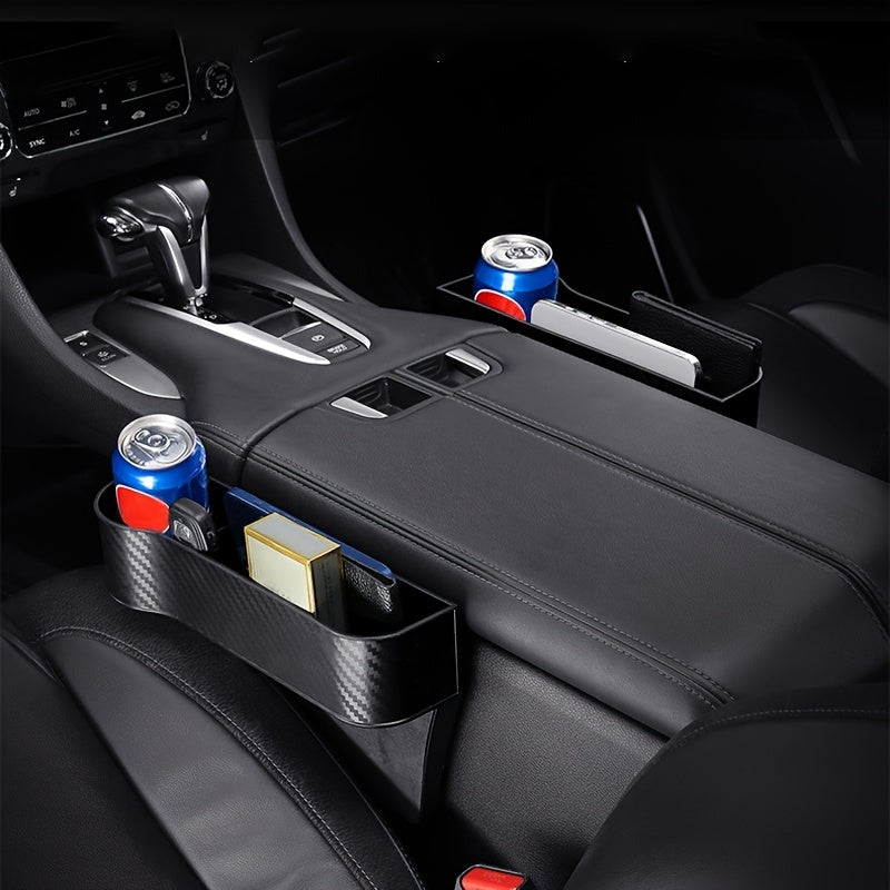 1pc Car Seat Gap Filler Organizer, Multifunctional Car Seat Key Holder Passenger Driver Front Seat Side StoraBox With Cup Holder