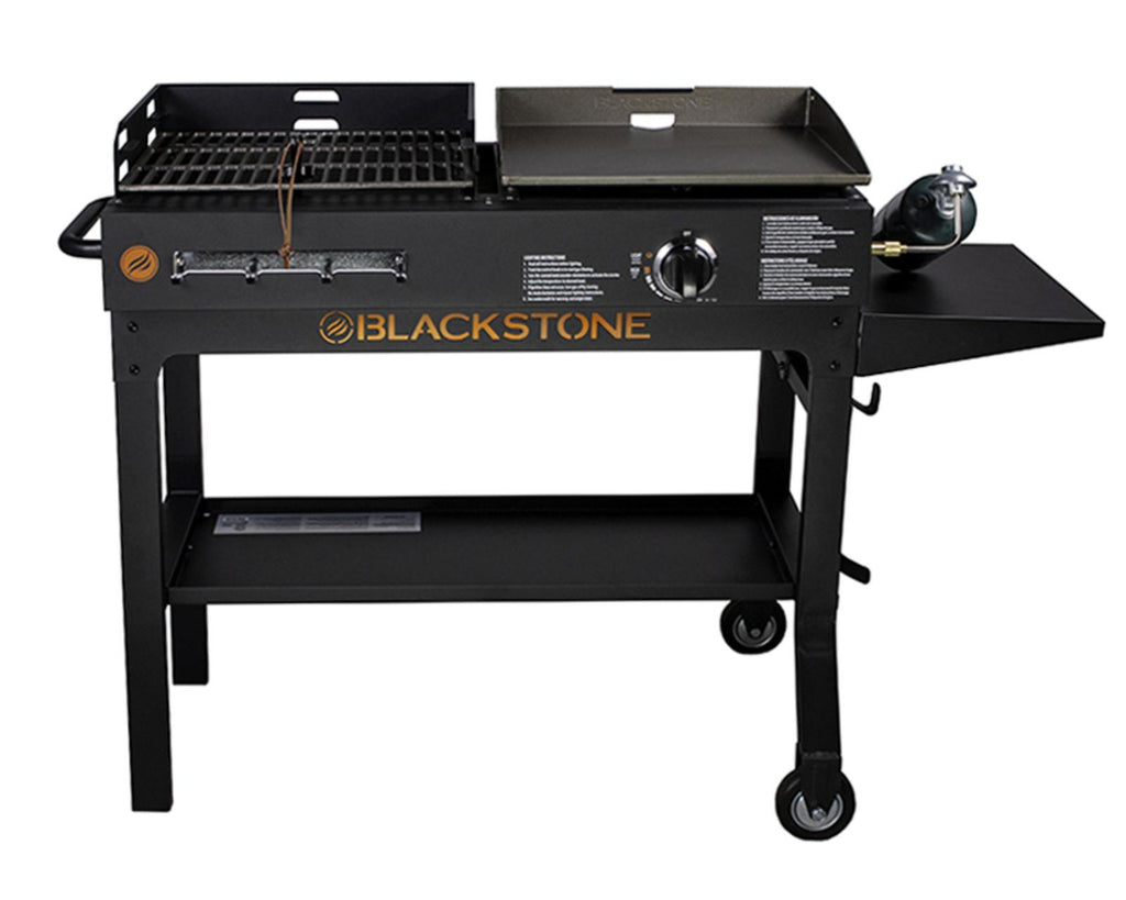 Charcoal Grill Flat Top Griddle  Steel Portable Outdoors Propane Gas
