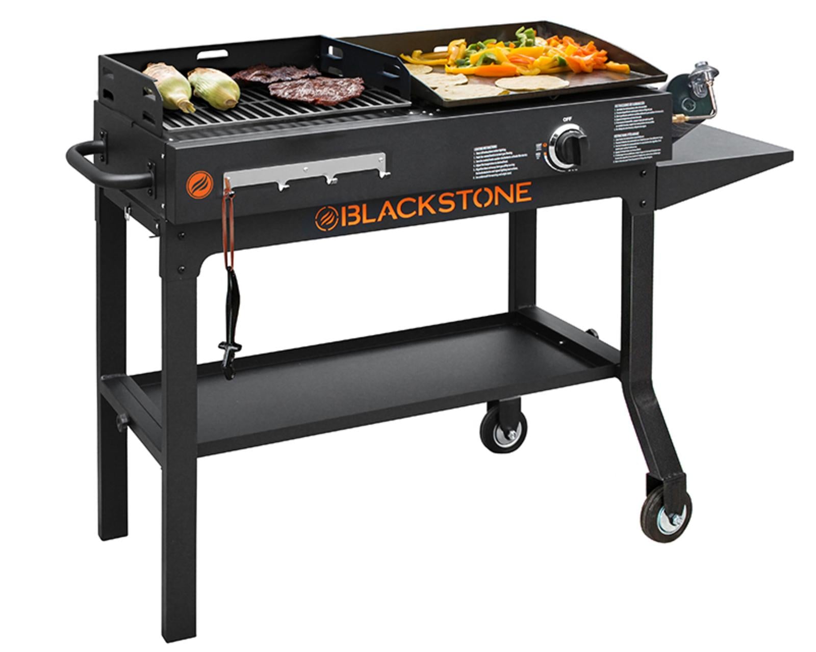 Charcoal Grill Flat Top Griddle  Steel Portable Outdoors Propane Gas