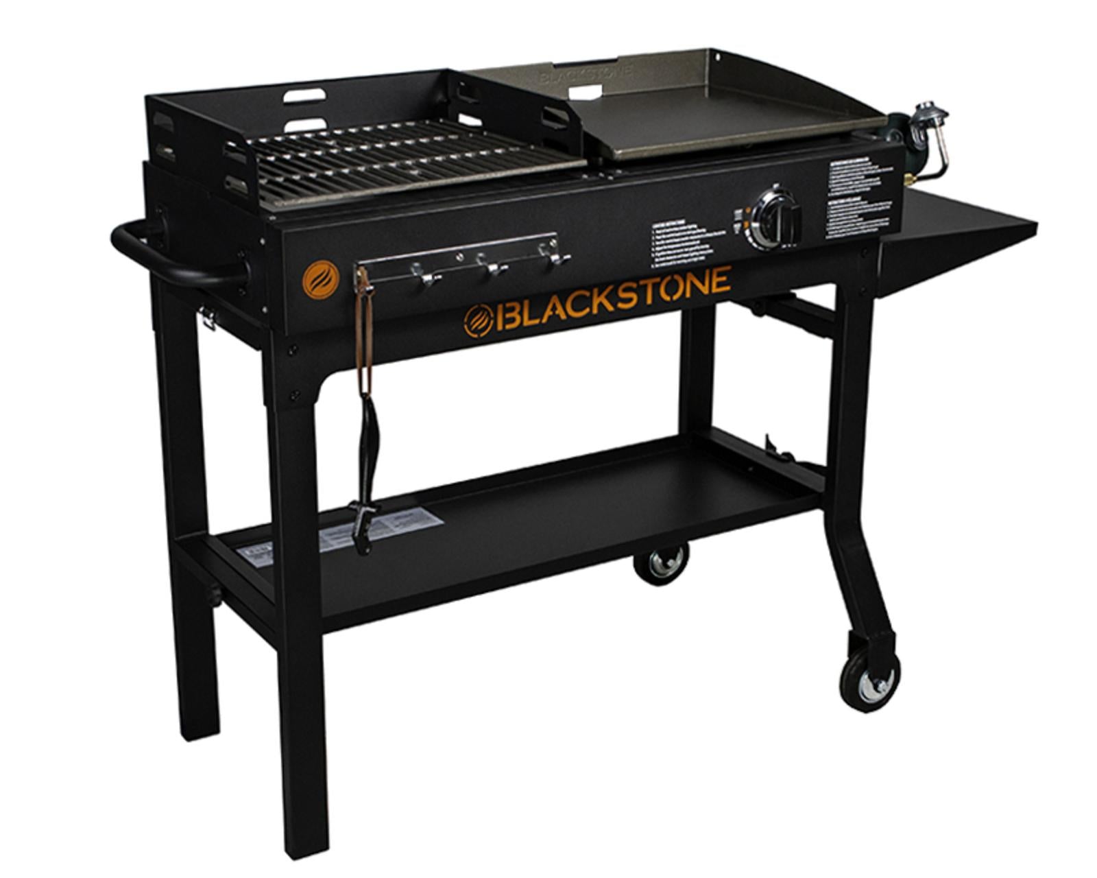 Charcoal Grill Flat Top Griddle  Steel Portable Outdoors Propane Gas