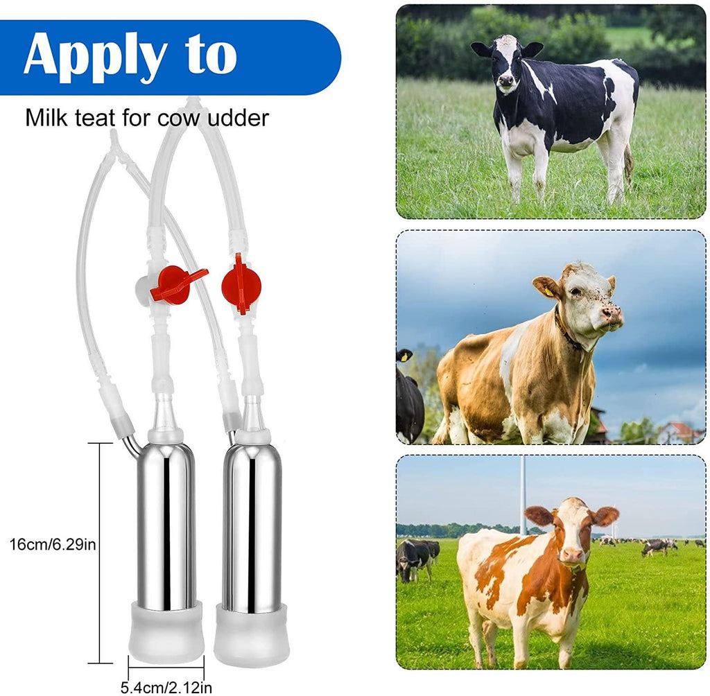 comedragon 14L Cow Pulsation Vacuum Electric MilMachine with Massage, Portable Farm Supplies for Sheep, Nigerian Dwarfs, Nubian Mix