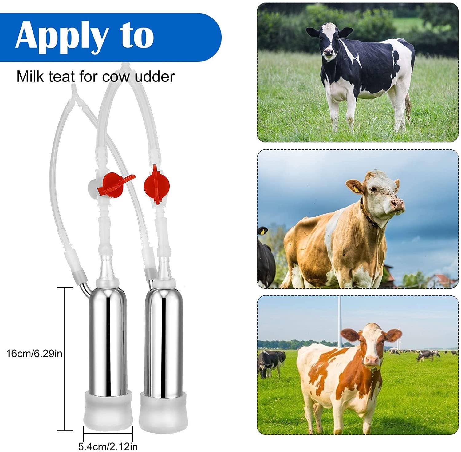 comedragon 14L Cow Pulsation Vacuum Electric MilMachine with Massage, Portable Farm Supplies for Sheep, Nigerian Dwarfs, Nubian Mix