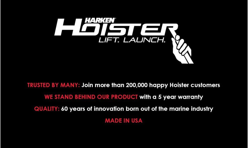 HARKEN - Hardtop Overhead GaraStoraHoist for Jeep Wrangler and Ford Bronco, Self-Leveling, Safe Anti-Drop System, Easy One-Person Operation, (Bonus T Knobs for  Hard Top Removal)