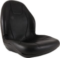 Complete Tractor Seat 3010-0058 Black Medium Back 15" Height, Plastic Pan 18" Wide