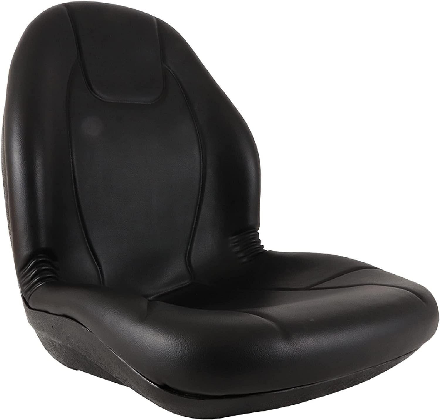 Complete Tractor Seat 3010-0058 Black Medium Back 15" Height, Plastic Pan 18" Wide