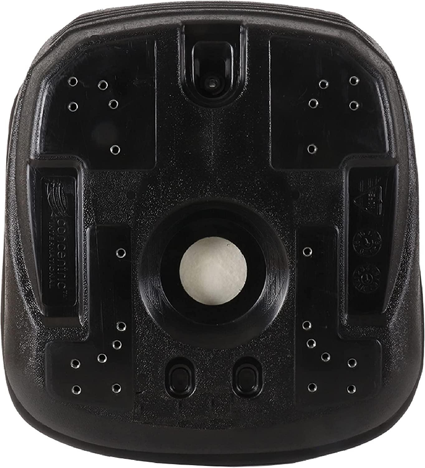 Complete Tractor Seat 3010-0058 Black Medium Back 15" Height, Plastic Pan 18" Wide